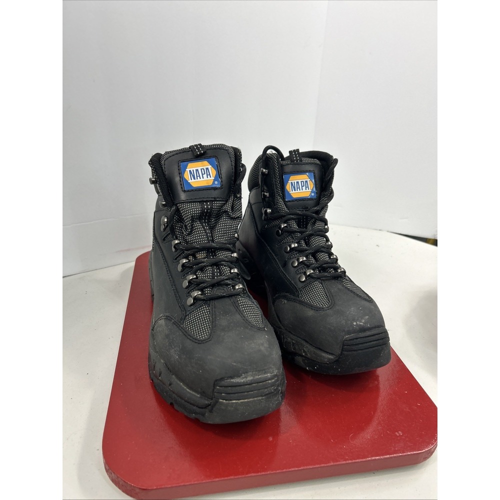 Rotella T Napa Black Steel Toe Safety Hiker Boots Sz 10.5 Exc Condition